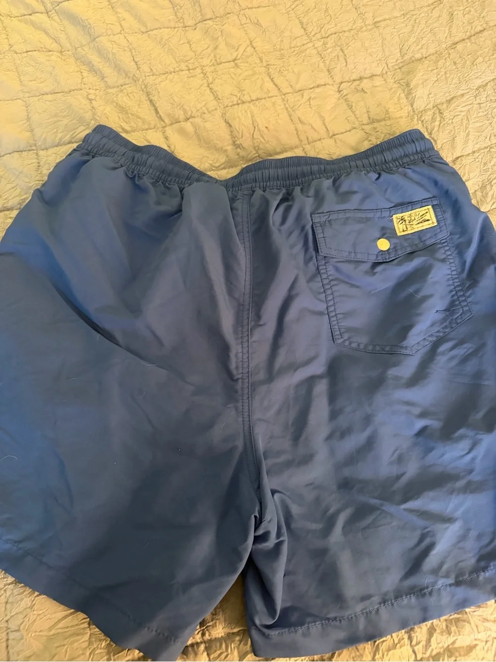 Polo Ralph Lauren Blue Swim Trunks with Yellow Pony Men’s XL